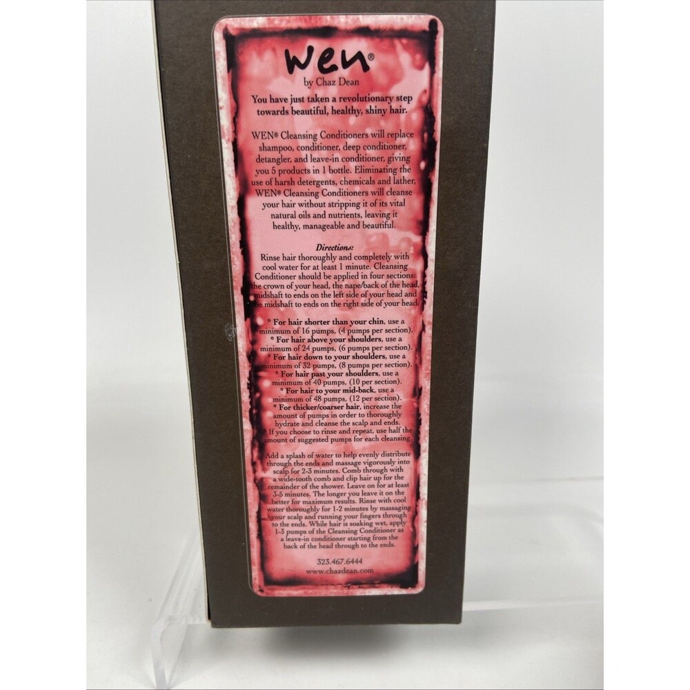Wen Pomegranate Cleansing Conditioner 16 fl oz W/Pump New Sealed with Box - Picture 6 of 7